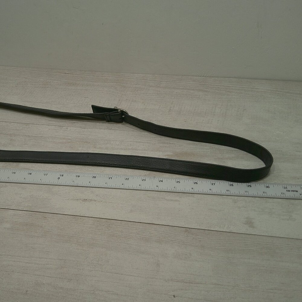 St. John's Bay Vintage Minimalist Black Leather crossbody Silver Toned Hardware - Picture 9 of 11